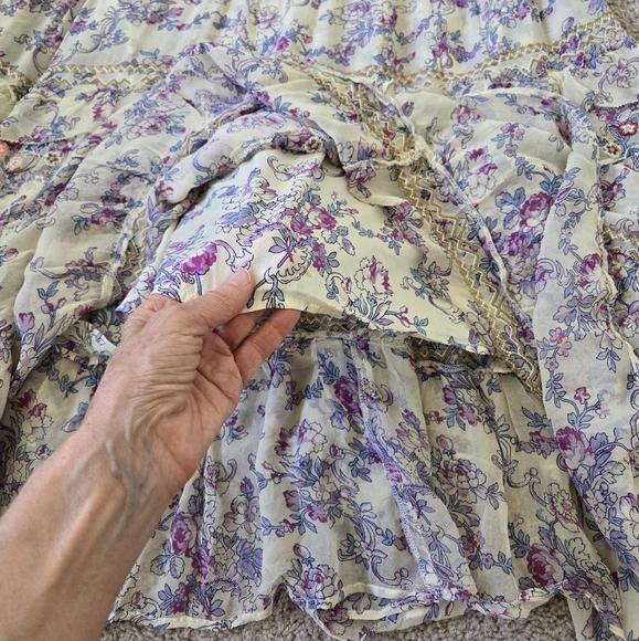 NWT Sundance Embroidered Sleeveless Maxi Dress Tiered Lined Slip size XL - Picture 10 of 13